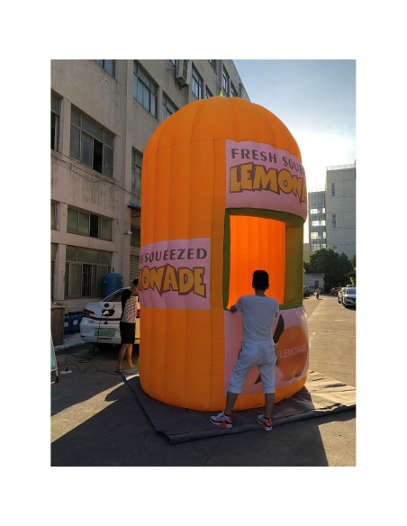 Stand Inflable de Bebidas Amarillo Genérico 3.66m Iluminado Stand Inflable de Bebidas Amarillo Genérico 3.66m Iluminado