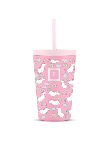 Taza Aislada IRON FLASK 12 oz Niños Unicornios