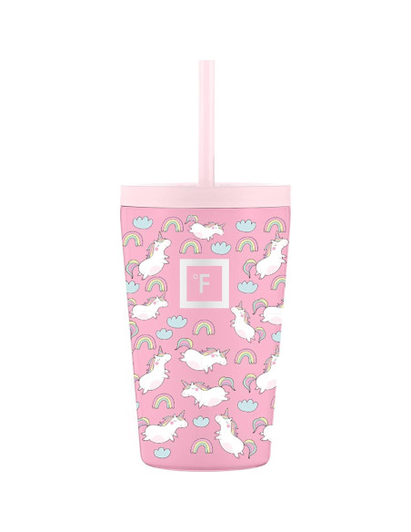 Taza Aislada IRON FLASK 12 oz Niños Unicornios