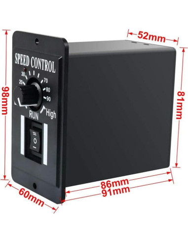 Controlador de Velocidad de Motor DC PWM Acxico 6A 12V-48V