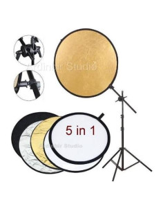 Kit de Reflector 5 en 1 Ardinbir Studio 110cm con Soporte