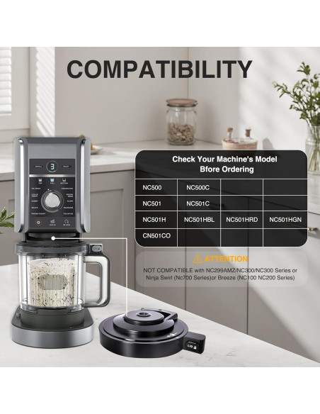 Tapa de Tazón Exterior ChamThingzeal NC501 para Helado