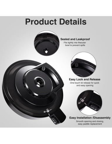 Tapa de Tazón Exterior ChamThingzeal NC501 para Helado