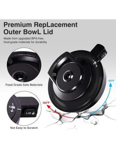 Tapa de Tazón Exterior ChamThingzeal NC501 para Helado