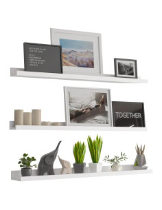 Estanterías Flotantes LAPTAIN 3 Piezas 120x12cm Blanco