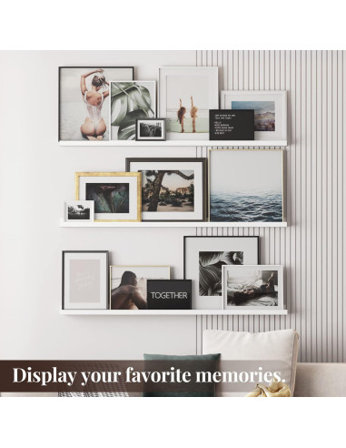 Estanterías Flotantes LAPTAIN 3 Piezas 120x12cm Blanco