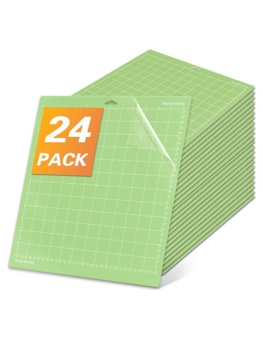 24 Alfombrillas de Corte Verdes EFOK 35.56x33.02 cm para Cricut