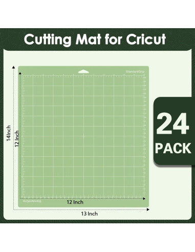 24 Alfombrillas de Corte Verdes EFOK 35.56x33.02 cm para Cricut