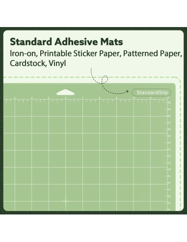 24 Alfombrillas de Corte Verdes EFOK 35.56x33.02 cm para Cricut