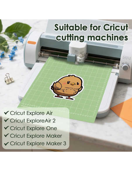 24 Alfombrillas de Corte Verdes EFOK 35.56x33.02 cm para Cricut