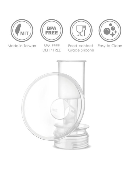 Flange de escudo de pecho Maymom 17 mm para extractores Ameda