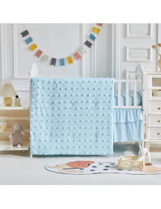 Juego de Ropa de Cuna 3 Piezas Uozzi Azul Boho Shabby Chic 2