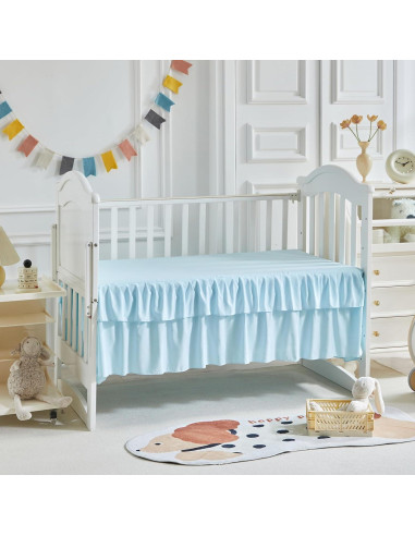 Juego de Ropa de Cuna 3 Piezas Uozzi Azul Boho Shabby Chic