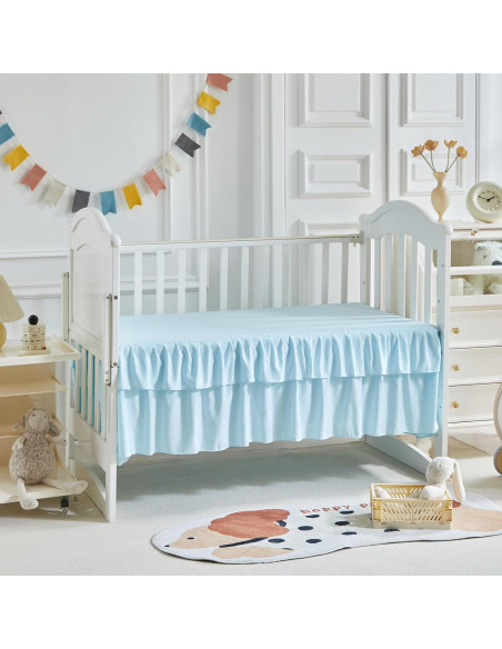 Juego de Ropa de Cuna 3 Piezas Uozzi Azul Boho Shabby Chic