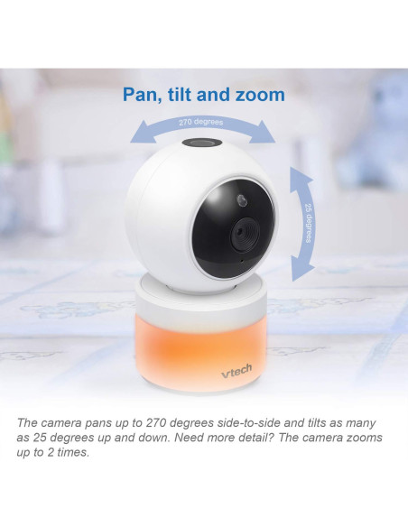 Monitor de Bebé VTech VM5463-2 5" 2 Cámaras Pan-Tilt-Zoom