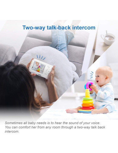 Monitor de Bebé VTech VM5463-2 5" 2 Cámaras Pan-Tilt-Zoom