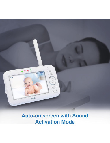 Monitor de Bebé VTech VM5463-2 5" 2 Cámaras Pan-Tilt-Zoom