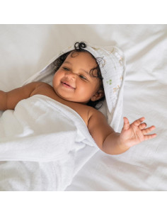 Toallas de Baño con Capucha aden + anais 100% Algodón 2 Piezas Floral 2