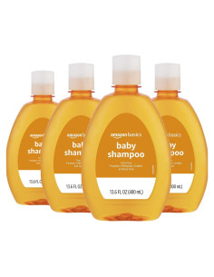 Champú para Bebés Sin Lagrimas Amazon Basics 400 ml Paquete de 4
