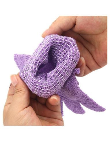 Guantes de Baño Exfoliantes Yeyimei 2 Pares Rojo y Rosa