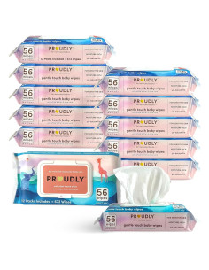 Toallitas Húmedas para Bebés Gentle Touch Hipoalergénicas 672 Unidades