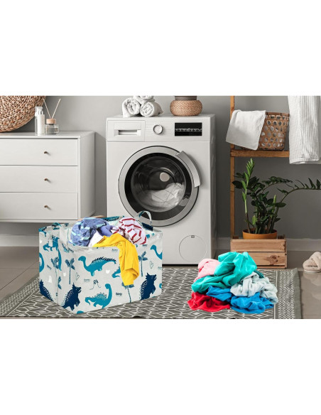 Cesta de Almacenamiento Impermeable MAIZMZ 37.8x25.9cm Dinosaurio Verde Cesta de Almacenamiento Impermeable MAIZMZ 37.8x25.9cm Dinosaurio Verde