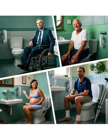 Barras de Agarre Brillantes iHave 30.48 cm para Ducha - 2 Unidades