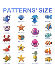 20 Pegatinas Antideslizantes PGFUN para Baño - Criaturas Marinas 2