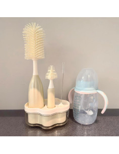 Juego de Cepillos para Biberones NiuXTool - 3 Piezas con Dispensador 2