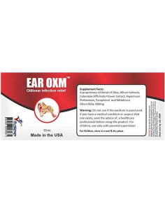 Gotas Naturales Ear OXM para Dolores de Oído e Infecciones 15 ml 2