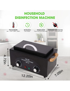 Esterilizador de Herramientas de Uñas GGAIFbp 1.5L 300W Negro 2