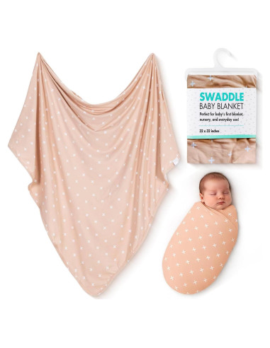 Manta de Envolver Bazzle Baby Mocha 81x81 cm Suave y Transpirable