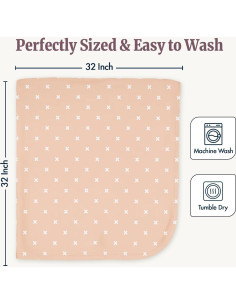 Manta de Envolver Bazzle Baby Mocha 81x81 cm Suave y Transpirable 2