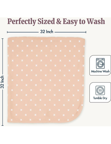 Manta de Envolver Bazzle Baby Mocha 81x81 cm Suave y Transpirable