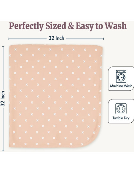 Manta de Envolver Bazzle Baby Mocha 81x81 cm Suave y Transpirable