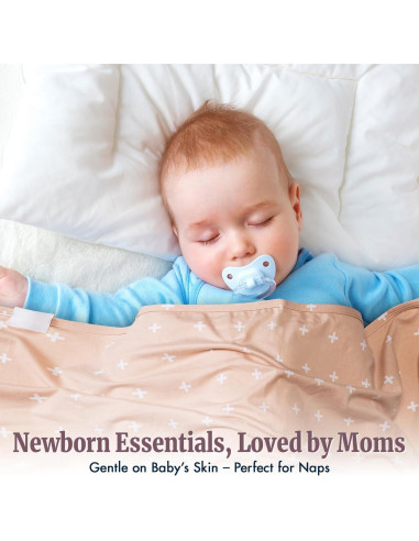 Manta de Envolver Bazzle Baby Mocha 81x81 cm Suave y Transpirable