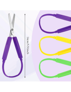 Tijeras de Bucle Yolev 14cm para Niños - 3 Piezas Coloridas 2