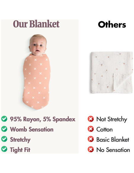 Manta de Envolver Bazzle Baby Mocha 81x81 cm Suave y Transpirable