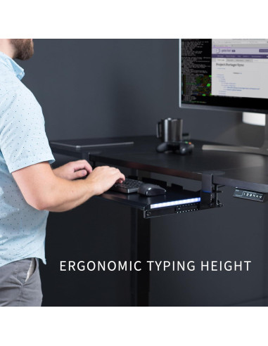 Bandeja de Teclado VIVO MOUNT-KB05EL con Luces LED RGB