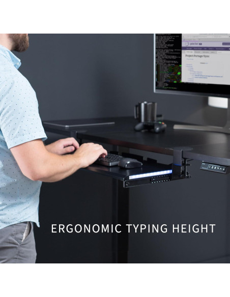 Bandeja de Teclado VIVO MOUNT-KB05EL con Luces LED RGB