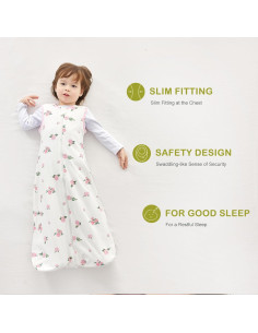 Saco de Sueño 1.5 TOG Algodón Orgánico para Bebé 6-18 Meses 2