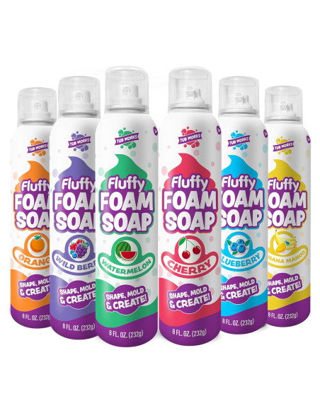 Jabón Espumoso Tub Works para Niños - 6 Colores Frutales