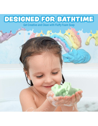 Jabón Espumoso Tub Works para Niños - 6 Colores Frutales