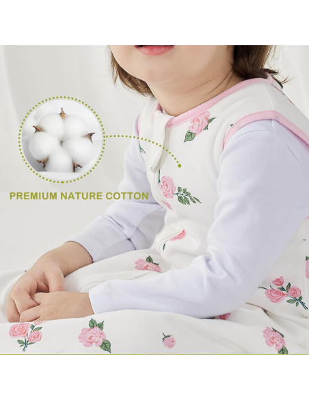 Saco de Sueño 1.5 TOG Algodón Orgánico para Bebé 6-18 Meses
