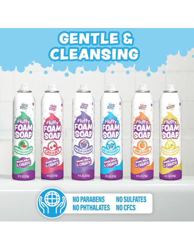 Jabón Espumoso Tub Works para Niños - 6 Colores Frutales