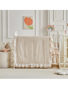 Juego de Ropa de Cuna UOZZI BEDDING 3 Piezas Boho Encaje 2