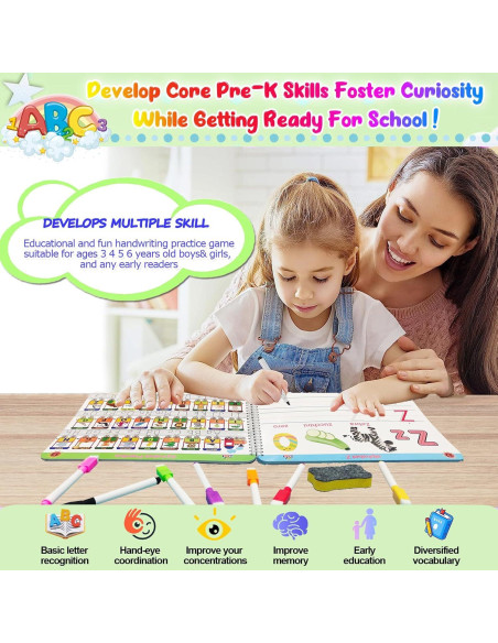 Cuaderno Montessori de Escritura para Niños 3-5 Años - 51 Páginas Cuaderno Montessori de Escritura para Niños 3-5 Años - 51 Páginas