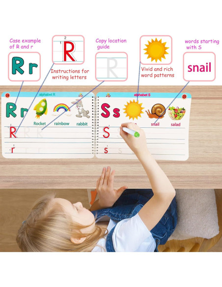 Cuaderno Montessori de Escritura para Niños 3-5 Años - 51 Páginas Cuaderno Montessori de Escritura para Niños 3-5 Años - 51 Páginas