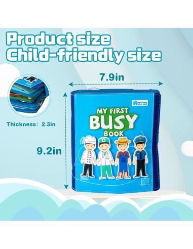 Libro Ocupado Montessori Adena para Niños 3 a 6 Años - Juguete Sensorial