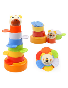 Juguete de Tazas Apilables TOP BRIGHT para Bebés 1-2 Años
